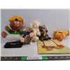 Image 1 : (5) Stuffed Plushies/Animals, Card Holder, Autumn Themed Stationary