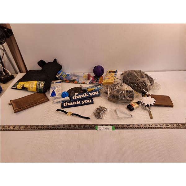 Small Gold Watch, Bag Of Screws, Bike Pedals, Misc, Cannot Ship