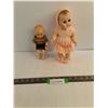 Image 1 : (2) Vintage Blinking Eye Dolls, One With Stand