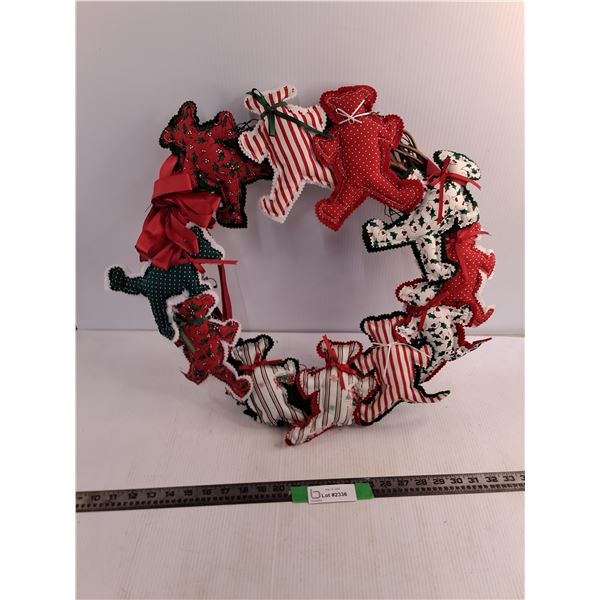 18" Teddy Bear Christmas Wreath