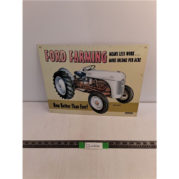 16x12" Ford Farming Reprint Metal Sign