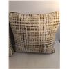 Image 2 : (2) 17" Gold and White Coach Pillows