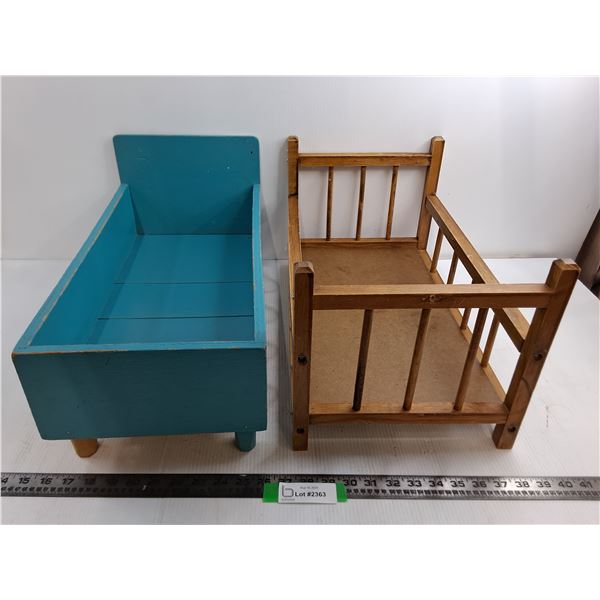 (2) 10x12″ Wooden Baby Doll Cribs, Pickup Preferred