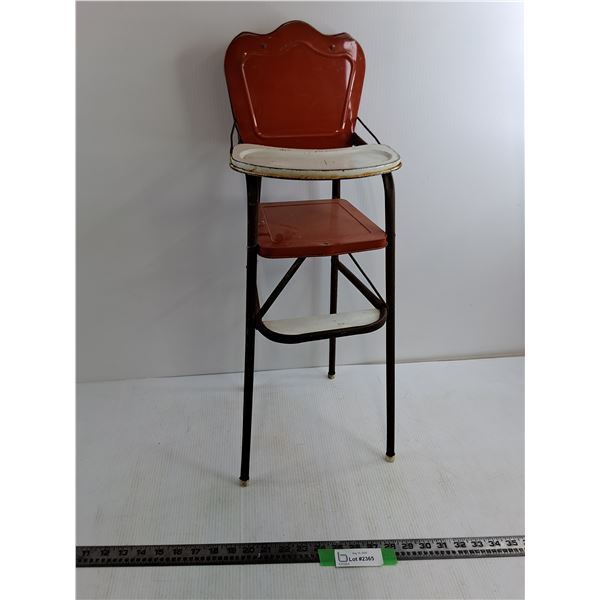 9x9x26″ Vintage Red Metal Baby Doll Chair  -  PICK UP