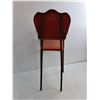 Image 2 : 9x9x26″ Vintage Red Metal Baby Doll Chair  -  PICK UP