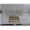 Image 1 : (15) 7″ Glass Jars, Dominion, Imported, (8) Metal Caps