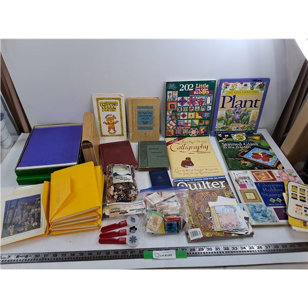 (11) Books, (6) Folders of Artwork, Lot of Matches, Misc