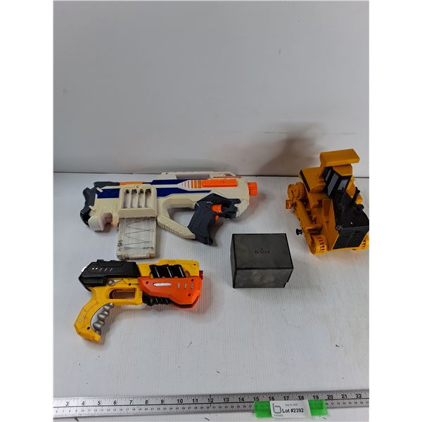 (2) Nerf Guns, Truck, Empty Watch Box