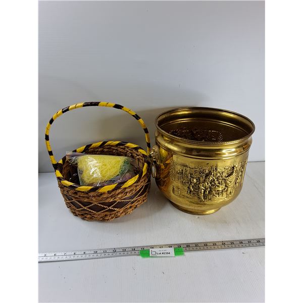 Woven Basket, Planter Pot