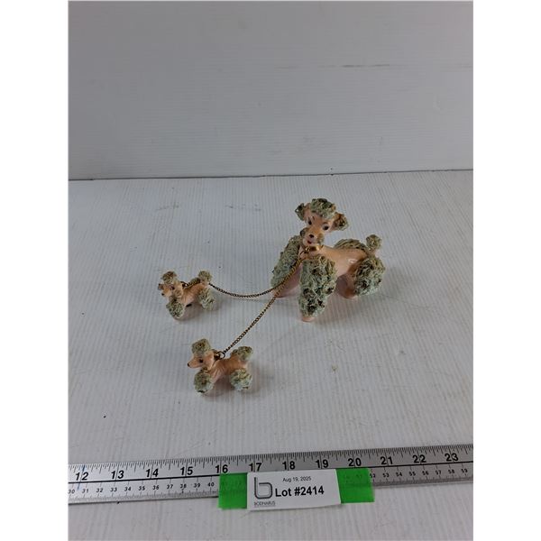 Vintage Chained Poodles - As Is