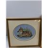Image 2 : Framed Cross Stiched Deer 16'' x 14'', Cross Stiched Flowers 16.5'' x 16.5'' - As Is