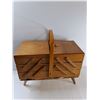 Image 5 : Wooden Accordion Sewing Box