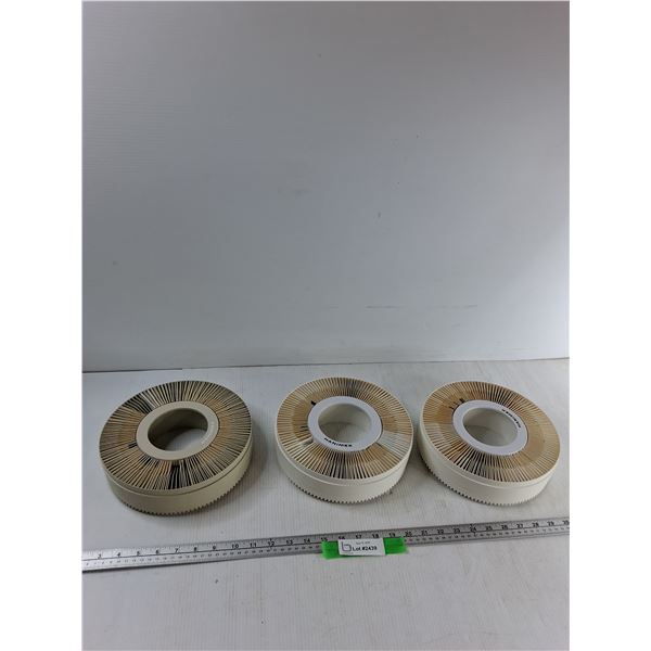 (3) Carousell Projector Trays