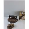 Image 2 : Antique Sad Iron, Candle Holders, Lake Manitoba Decoration, Misc