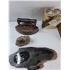 Image 3 : Antique Sad Iron, Candle Holders, Lake Manitoba Decoration, Misc