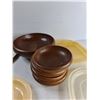 Image 4 : (2) Trays, (5) Wooden Bowl, Plate, Misc