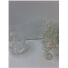 Image 2 : Candle Holder, (6) Olympic Glasses, Crystal Basket, (2) Glass Goblets