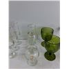 Image 3 : Candle Holder, (6) Olympic Glasses, Crystal Basket, (2) Glass Goblets