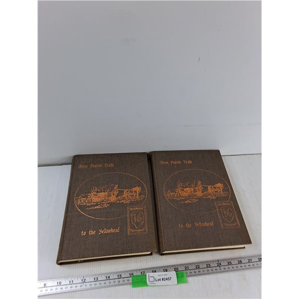(2)Hard Cover Books - From Prairie Trails To The Yellowhead Volume 1 & 2 Elfros History
