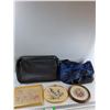 Image 1 : (3) Bags, (3) Pictures, Flower Painting 12'' x 9.5'', Duck Painting 10'' x 9'', Misc