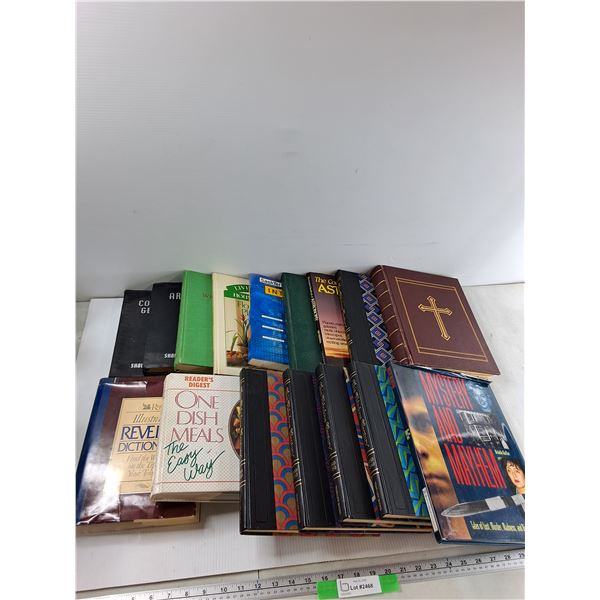 (16) Books - Mystery And Mayhem, Reversed Dictionary, The Consise Handbook Of Astronomy, Misc