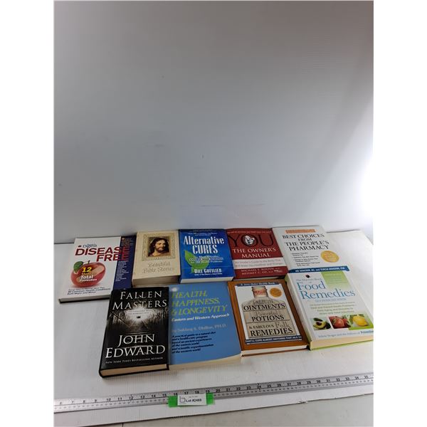 (9) Books - Disease Free, Fallen Masters, Alternative Cures, Misc