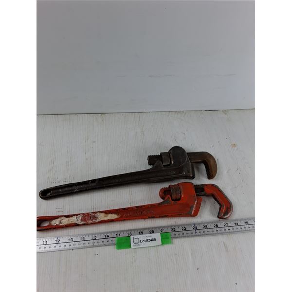 (2) Pipe Wrenches - As Is