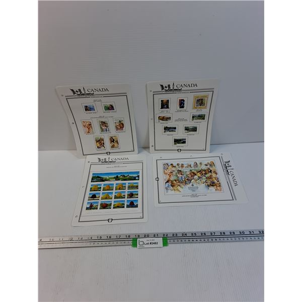 (4) Canada Stamp Collections Great Canaidans, Maple Trees, United Nations, Misc