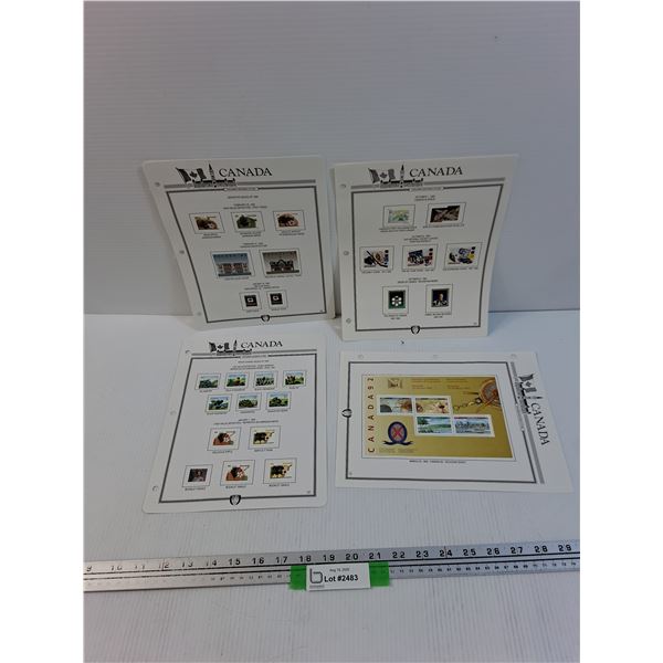 (4) Canada Stamp Collections, Canada In Space, NHL, Fruit Trees, Misc