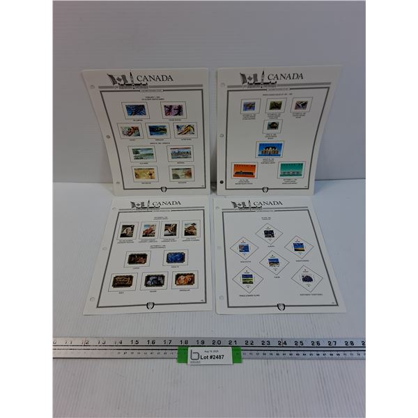 (4) Canada Stamp Collections, XVI Winter Olympic Games, Heroes, Minerals, Misc