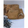 Image 4 : Bench Mark Leather Carpenters Tool Belt & Various Wood Screws