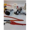 Image 3 : Tool Handy Lot: Hack Saw Metal Blade, RV Shower Heads, Plumbing Wrap, Various Hoses, Plumbing Access