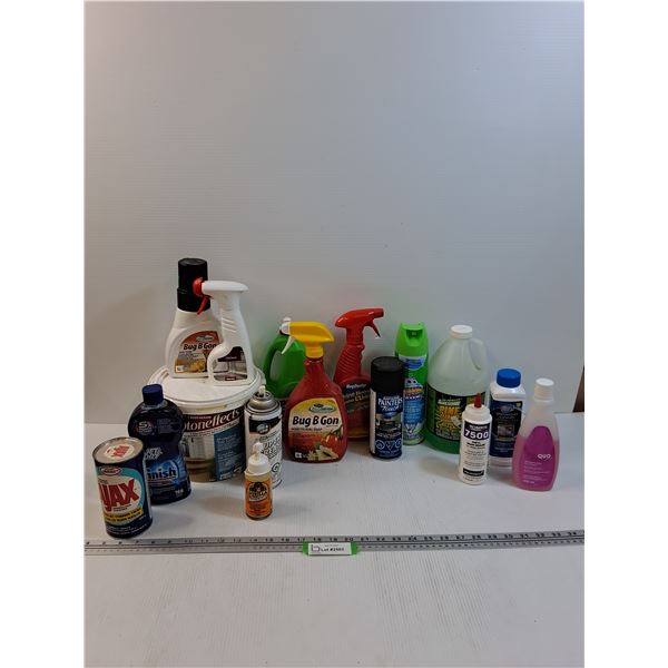Lot: Various Cleaners, Spray Paint, Glue, Misc (Not Full Items, CANNOT SHIP)