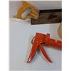 Image 2 : Task Extra Large Caulking Gun, Wood Saw, Harley Davidson Can Holder, Misc