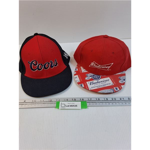 (2) Baseball Hats: Coors & Budweiser