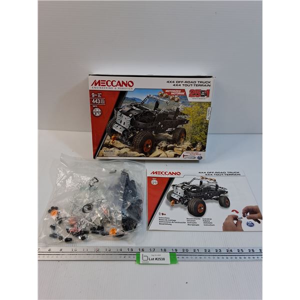 Meccano Motorized 4X4 Off-Road Truck w/Manual - As Is