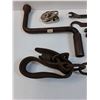 Image 2 : Vintage Horse Hobbles, (4) Vintage Spanner Wrenches (Assorted), Fencing Pilers, Misc
