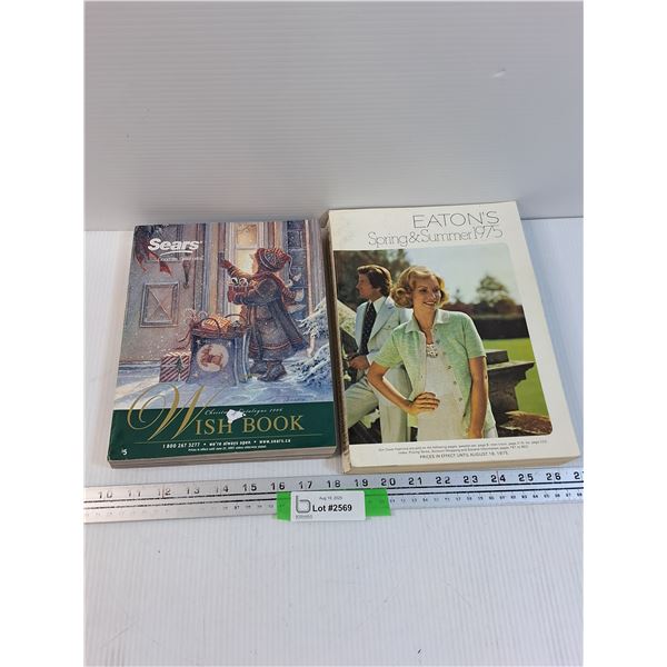 (2) Sears & Eatons Catalogs: Wishbook 2006 and Spring/Summer 1975