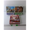 Image 1 : (3) 1000 Piece Puzzes- 'Hot Rods & Milkshakes, Playtime in the Attic, Coca-Cola Tailgate' - COMPLETE