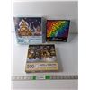 Image 1 : (3) Puzzles- Santa's House, Brilliance, The Carolers  -  COMPLETE