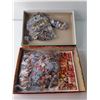 Image 2 : (2) 1000 Piece Puzzles- 'Vintage Christmas Cards, Red' - COMPLETE