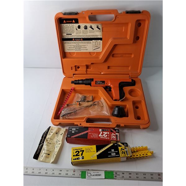 Ramset Powder Fastening Tool, Case & Accessorites