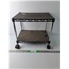 Image 1 : Plastic & Metal 2 Tier Cart on Wheels 15" x 10.5" x 13.5", Pickup Preferred