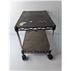 Image 2 : Plastic & Metal 2 Tier Cart on Wheels 15" x 10.5" x 13.5", Pickup Preferred