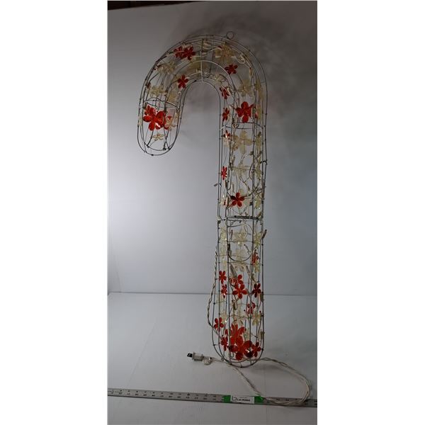 Metal Light Up Candy Cane- Working 42.5" Tall  -  PICK UP ONLY