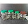 Image 2 : (8) Glass Storage Jars-Teddy Bears, Mario, Peanut Up to 9.5" Tall