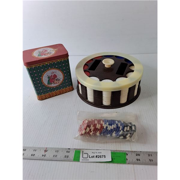 Christman Tin, Poker Carousel & Chips