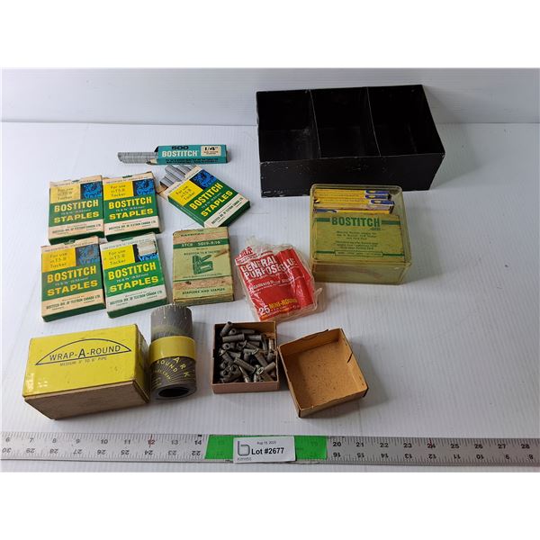 Bostitch Staples, Rivets, Hot Glue Sticks, Misc.