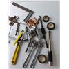 Image 2 : Tool Lot- (4) Squares, Screwdrivers, File, Misc.