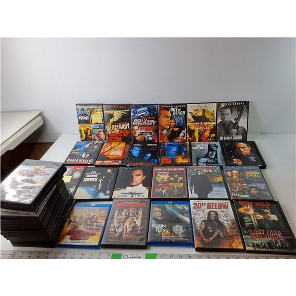 (36) DVDs/Blu Rays- Mostly Steven Seagal/Danny Trejo